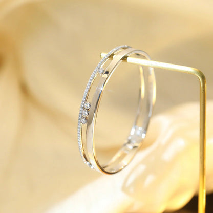 [Plus&Max]Move Romane Diamond Bangle Bracelet