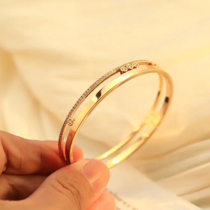 [Plus&Max]Move Romane Diamond Bangle Bracelet
