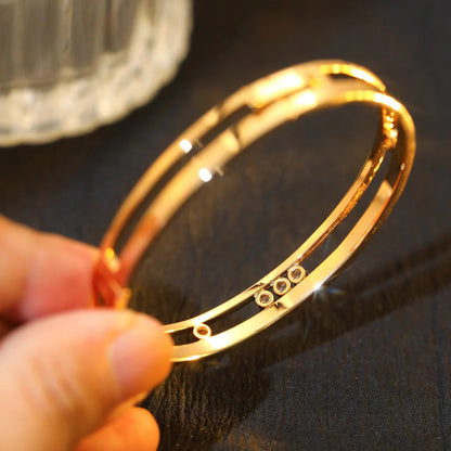[Plus&Max]Move Romane Diamond Bangle Bracelet