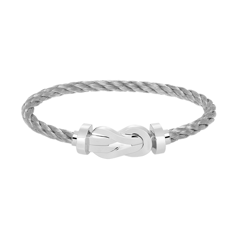 [Plus&Max]CHANCE LARGE 8 FIGURE BUCKLE NO DIAMOND BRACELET SILVER