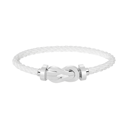 [Plus&Max]CHANCE LARGE 8 FIGURE BUCKLE NO DIAMOND BRACELET SILVER