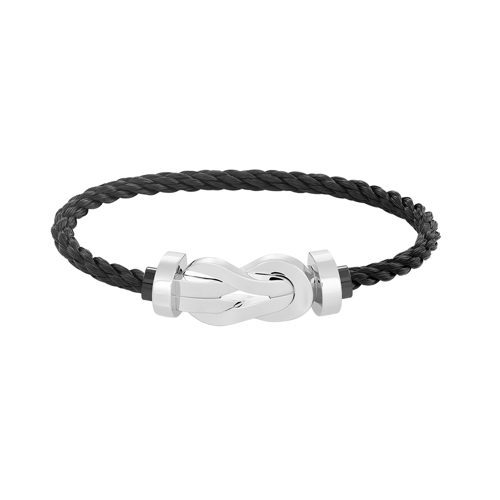 [Plus&Max]CHANCE LARGE 8 FIGURE BUCKLE NO DIAMOND BRACELET SILVER