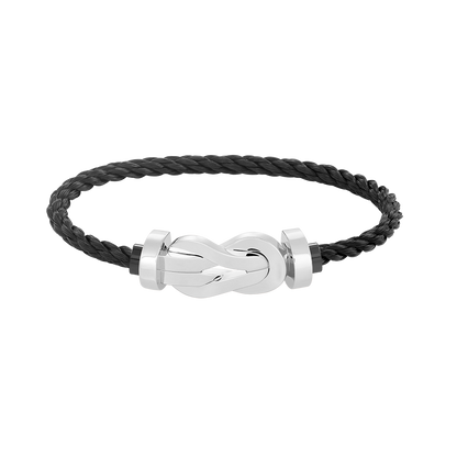 [Plus&Max]CHANCE LARGE 8 FIGURE BUCKLE NO DIAMOND BRACELET SILVER