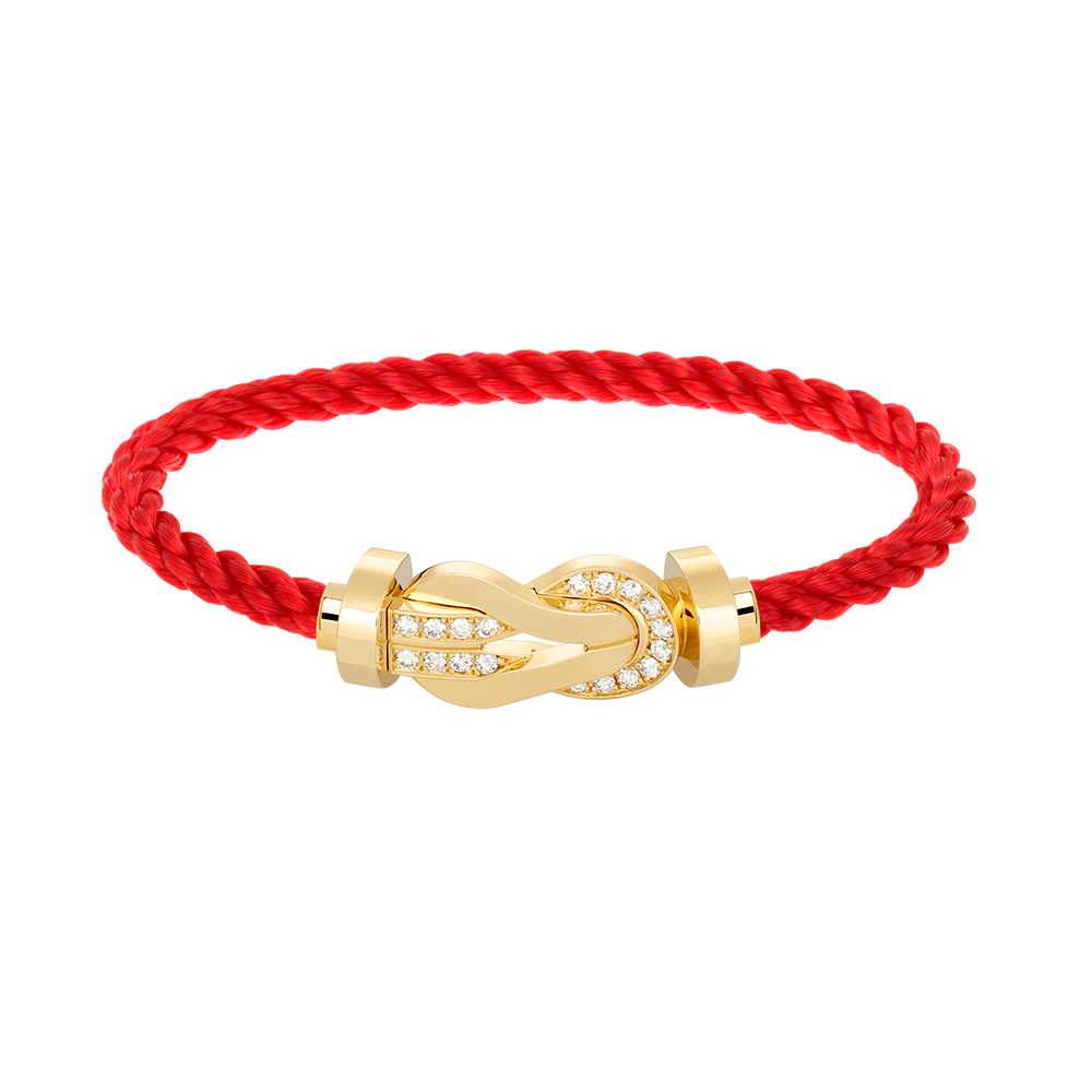 [Plus&Max]CHANCE LARGE 8 FIGURE BUCKLE HALF DIAMOND BRACELET GOLD