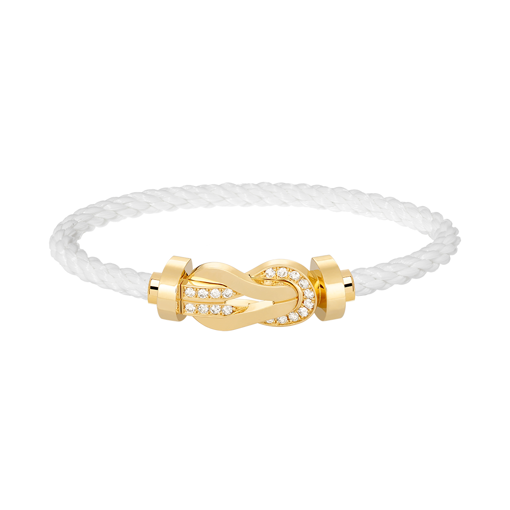 [Plus&Max]CHANCE LARGE 8 FIGURE BUCKLE HALF DIAMOND BRACELET GOLD