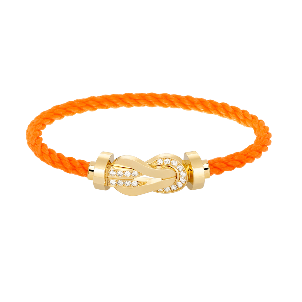 [Plus&Max]CHANCE LARGE 8 FIGURE BUCKLE HALF DIAMOND BRACELET GOLD