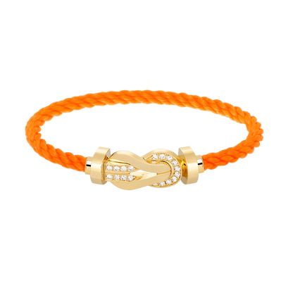 [Plus&Max]CHANCE LARGE 8 FIGURE BUCKLE HALF DIAMOND BRACELET GOLD