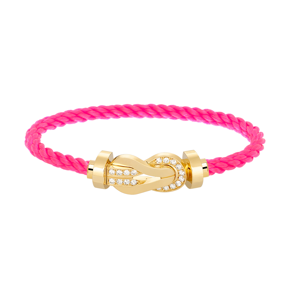[Plus&Max]CHANCE LARGE 8 FIGURE BUCKLE HALF DIAMOND BRACELET GOLD