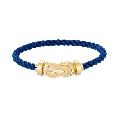 [Plus&Max]CHANCE LARGE 8 FIGURE BUCKLE HALF DIAMOND BRACELET GOLD