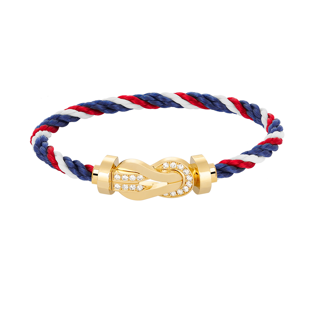 [Plus&Max]CHANCE LARGE 8 FIGURE BUCKLE HALF DIAMOND BRACELET GOLD