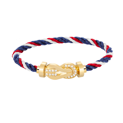 [Plus&Max]CHANCE LARGE 8 FIGURE BUCKLE HALF DIAMOND BRACELET GOLD