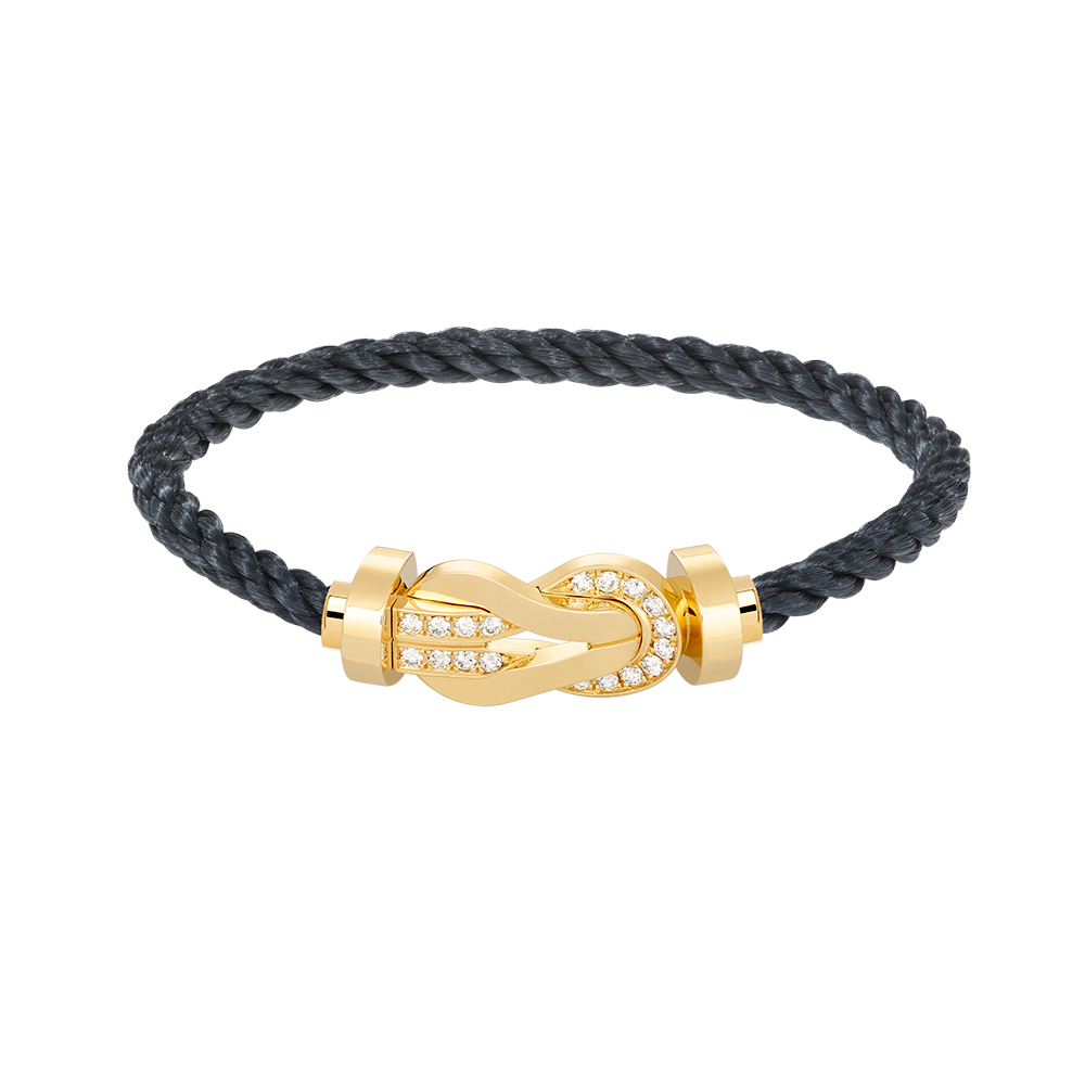 [Plus&Max]CHANCE LARGE 8 FIGURE BUCKLE HALF DIAMOND BRACELET GOLD