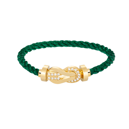 [Plus&Max]CHANCE LARGE 8 FIGURE BUCKLE HALF DIAMOND BRACELET GOLD
