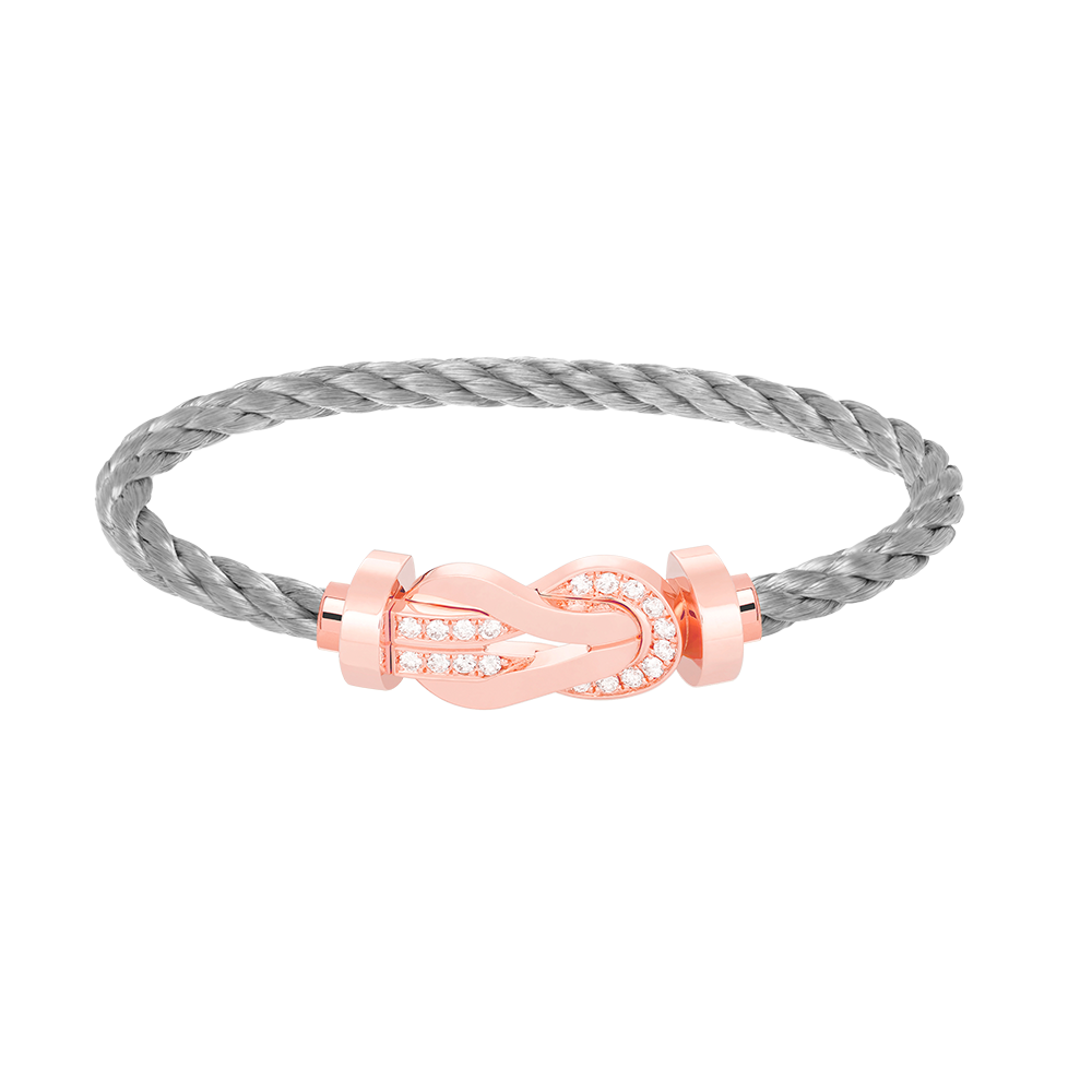 [Plus&Max]CHANCE LARGE 8 FIGURE BUCKLE HALF DIAMOND BRACELET ROSE GOLD