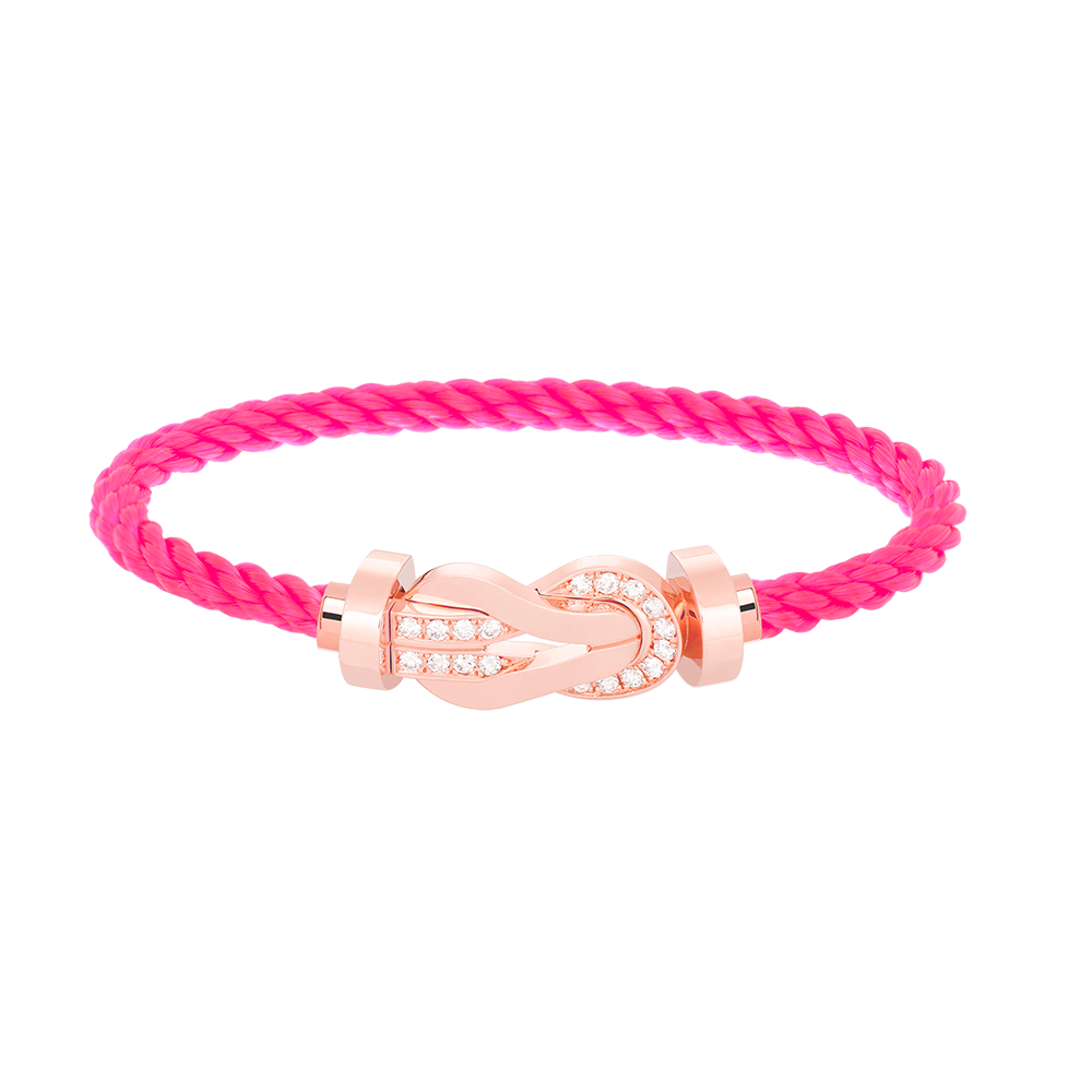 [Plus&Max]CHANCE LARGE 8 FIGURE BUCKLE HALF DIAMOND BRACELET ROSE GOLD