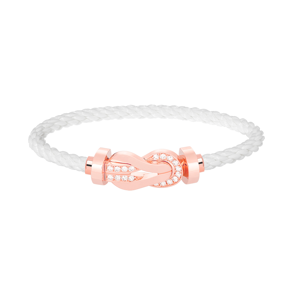 [Plus&Max]CHANCE LARGE 8 FIGURE BUCKLE HALF DIAMOND BRACELET ROSE GOLD