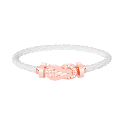 [Plus&Max]CHANCE LARGE 8 FIGURE BUCKLE HALF DIAMOND BRACELET ROSE GOLD