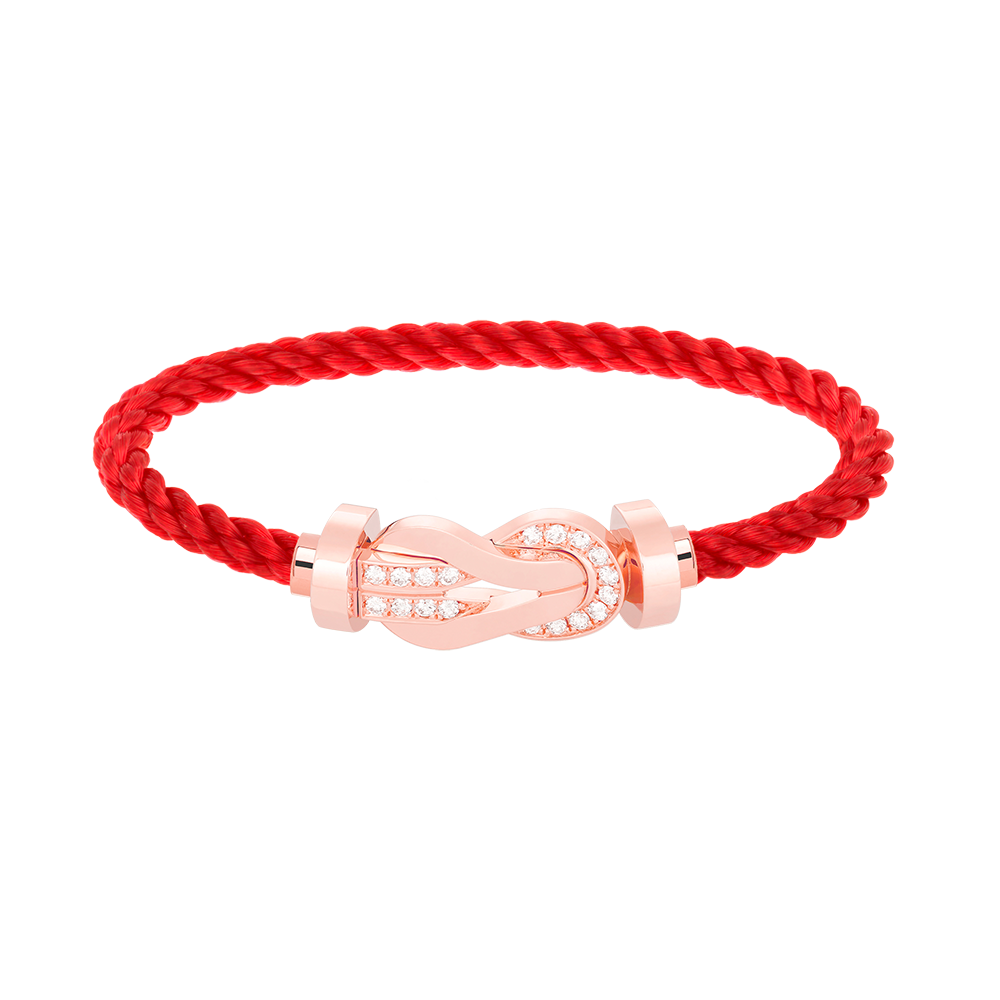 [Plus&Max]CHANCE LARGE 8 FIGURE BUCKLE HALF DIAMOND BRACELET ROSE GOLD