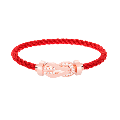 [Plus&Max]CHANCE LARGE 8 FIGURE BUCKLE HALF DIAMOND BRACELET ROSE GOLD