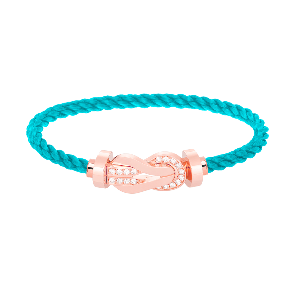 [Plus&Max]CHANCE LARGE 8 FIGURE BUCKLE HALF DIAMOND BRACELET ROSE GOLD