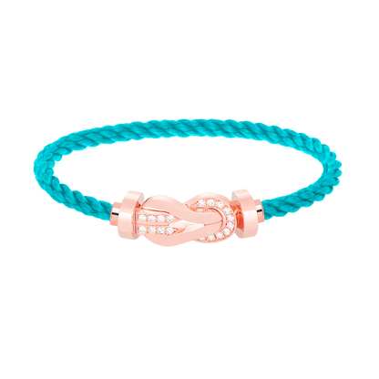 [Plus&Max]CHANCE LARGE 8 FIGURE BUCKLE HALF DIAMOND BRACELET ROSE GOLD