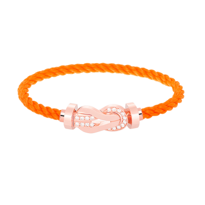 [Plus&Max]CHANCE LARGE 8 FIGURE BUCKLE HALF DIAMOND BRACELET ROSE GOLD
