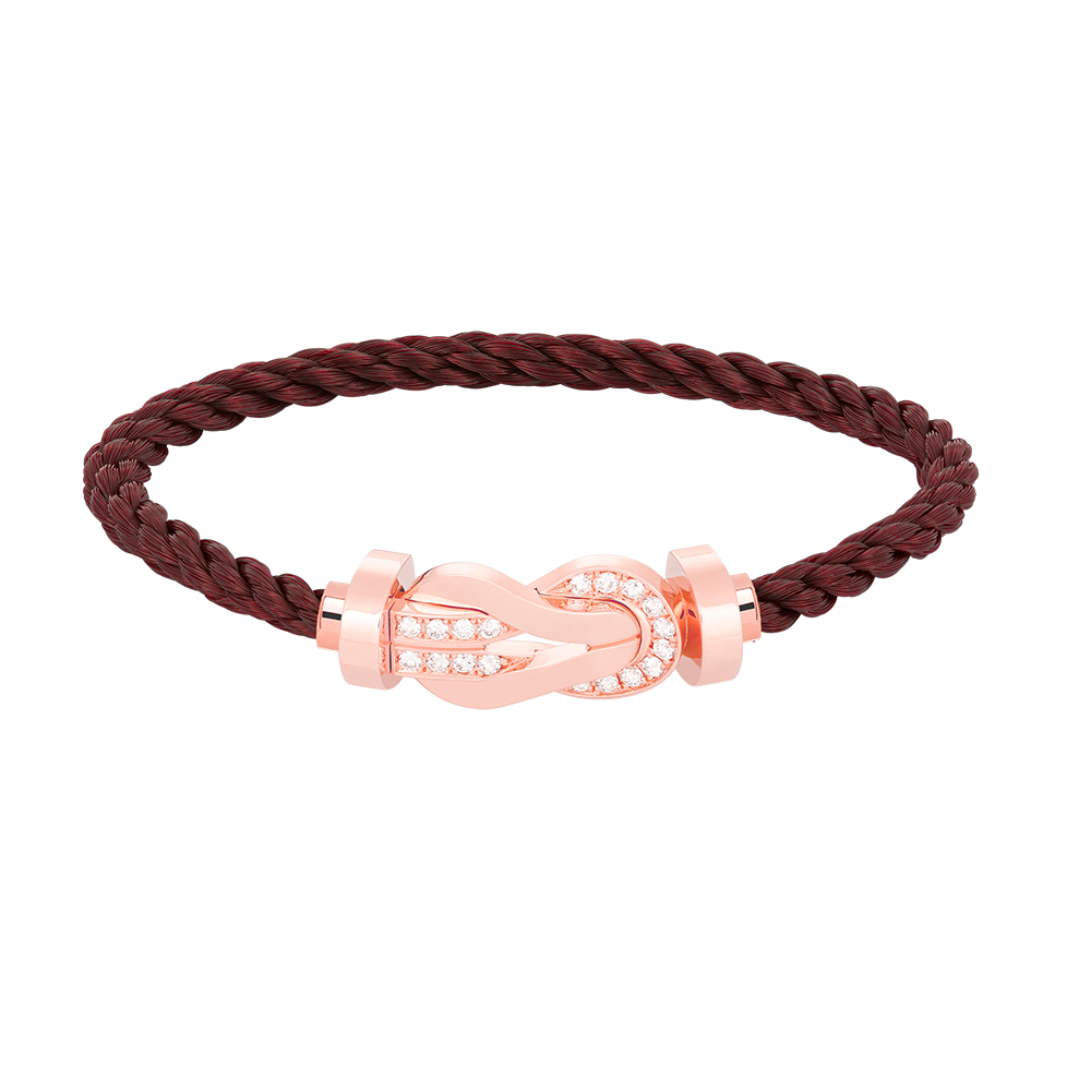 [Plus&Max]CHANCE LARGE 8 FIGURE BUCKLE HALF DIAMOND BRACELET ROSE GOLD