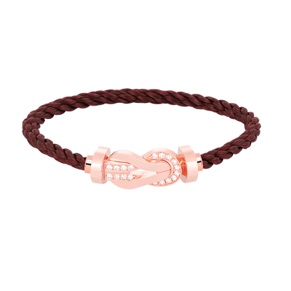 [Plus&Max]CHANCE LARGE 8 FIGURE BUCKLE HALF DIAMOND BRACELET ROSE GOLD