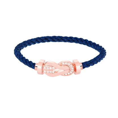[Plus&Max]CHANCE LARGE 8 FIGURE BUCKLE HALF DIAMOND BRACELET ROSE GOLD