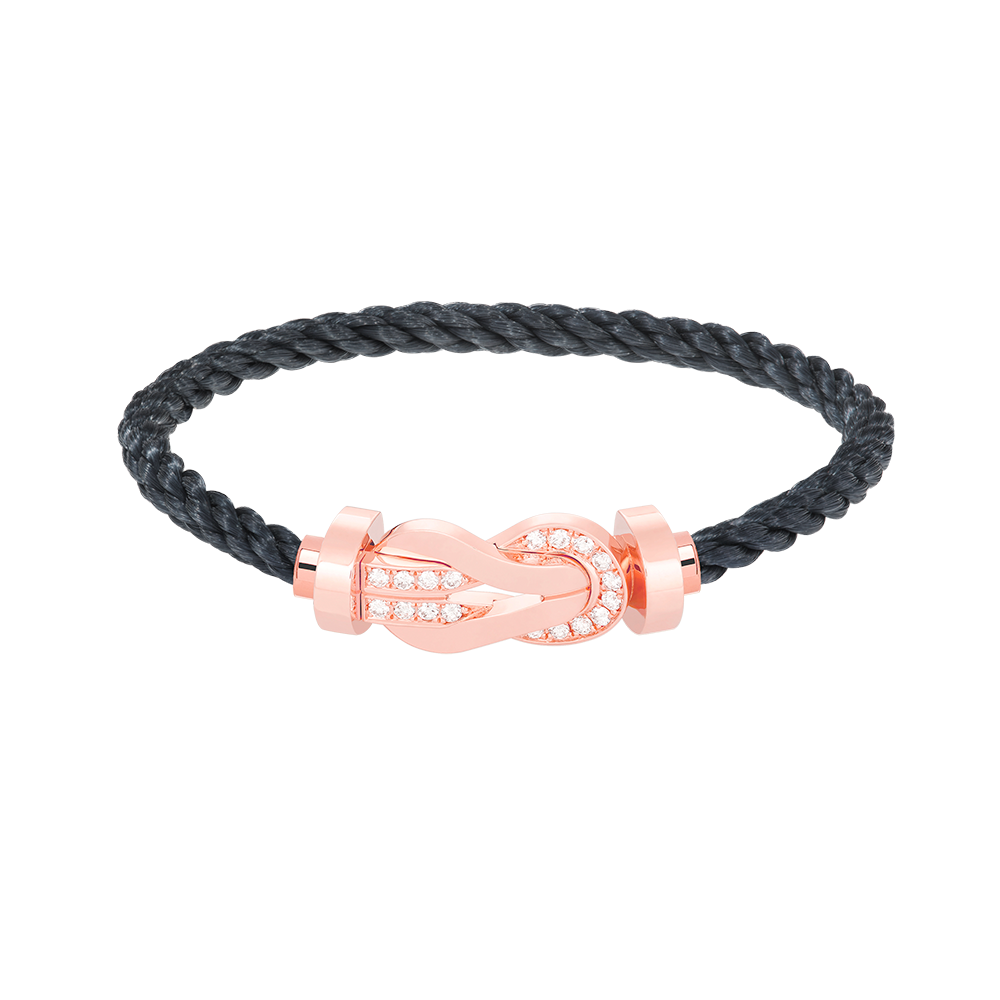 [Plus&Max]CHANCE LARGE 8 FIGURE BUCKLE HALF DIAMOND BRACELET ROSE GOLD