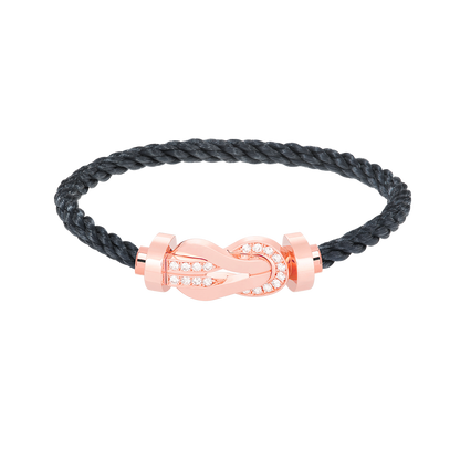 [Plus&Max]CHANCE LARGE 8 FIGURE BUCKLE HALF DIAMOND BRACELET ROSE GOLD