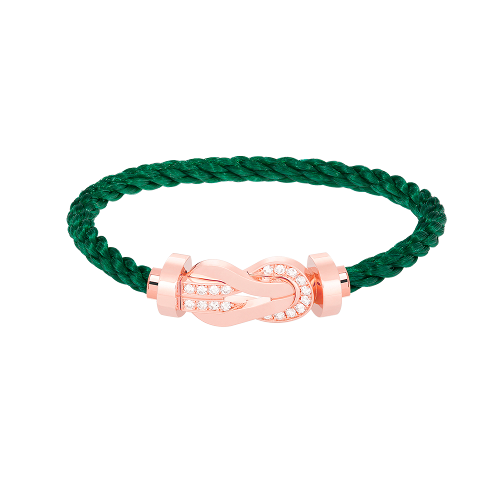 [Plus&Max]CHANCE LARGE 8 FIGURE BUCKLE HALF DIAMOND BRACELET ROSE GOLD