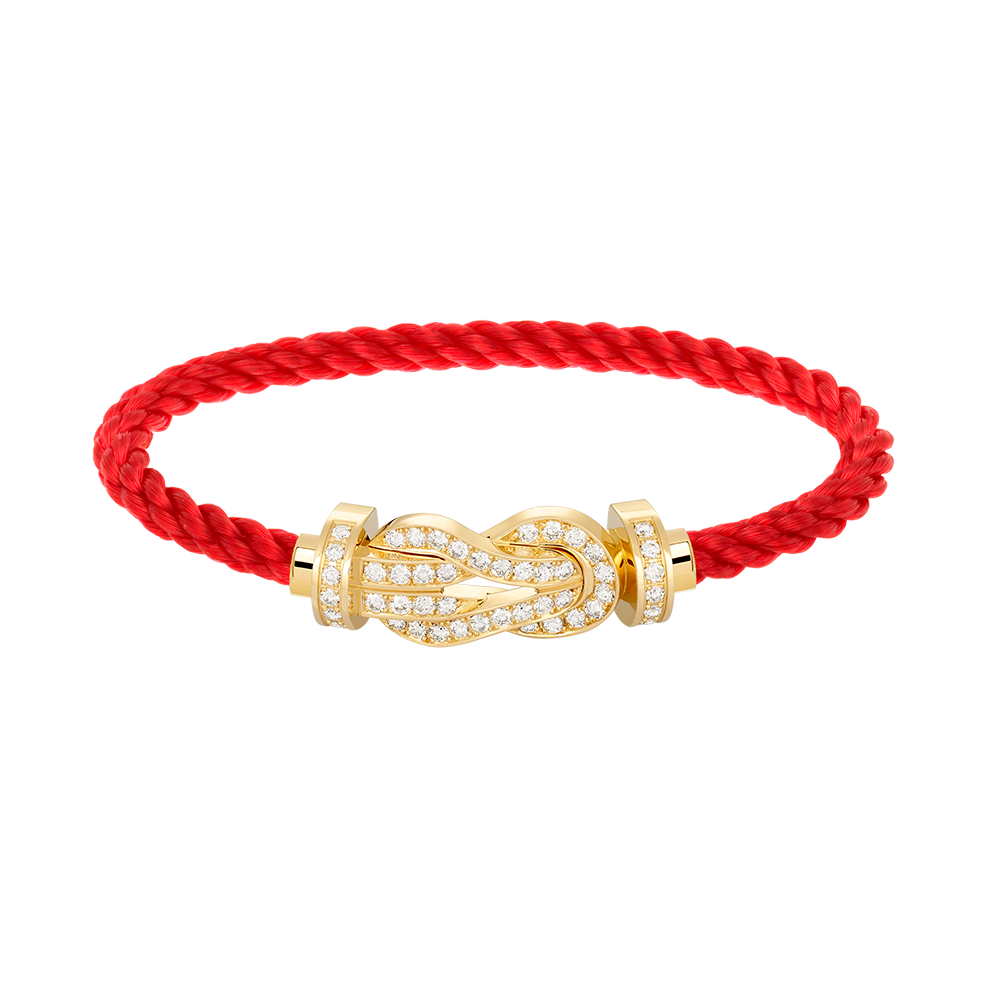 [Plus&Max]CHANCE LARGE 8 FIGURE BUCKLE FULLDIAMOND BRACELET GOLD