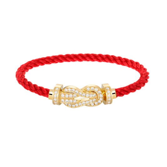 [Plus&Max]CHANCE LARGE 8 FIGURE BUCKLE FULLDIAMOND BRACELET GOLD