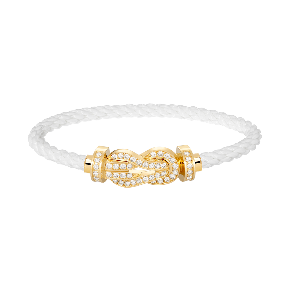 [Plus&Max]CHANCE LARGE 8 FIGURE BUCKLE FULLDIAMOND BRACELET GOLD