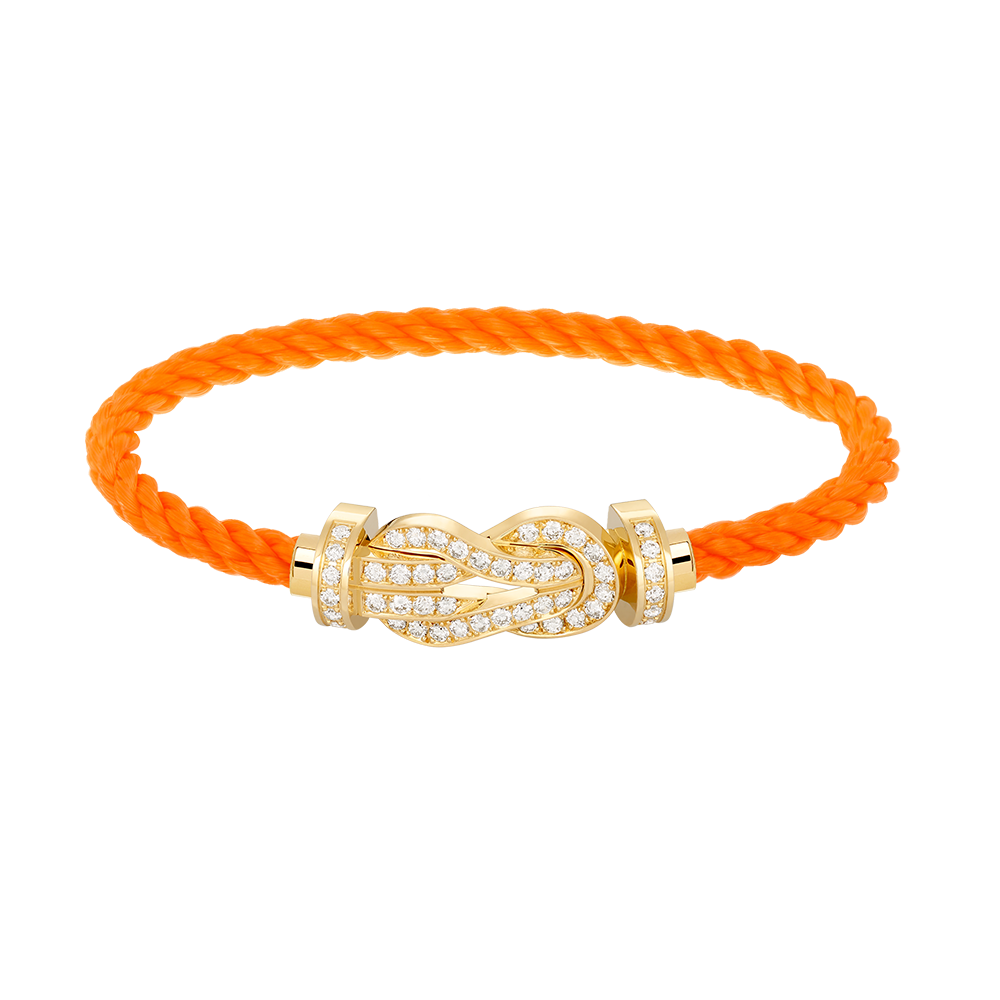 [Plus&Max]CHANCE LARGE 8 FIGURE BUCKLE FULLDIAMOND BRACELET GOLD