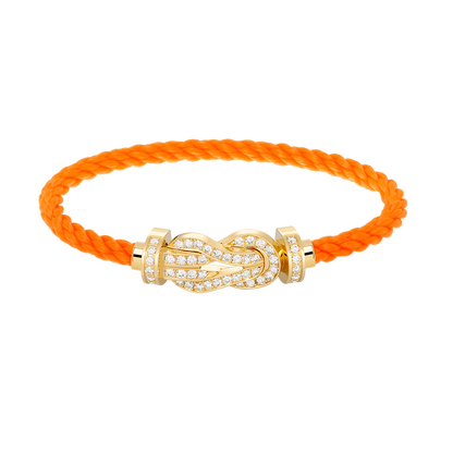 [Plus&Max]CHANCE LARGE 8 FIGURE BUCKLE FULLDIAMOND BRACELET GOLD