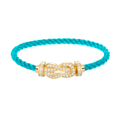 [Plus&Max]CHANCE LARGE 8 FIGURE BUCKLE FULLDIAMOND BRACELET GOLD