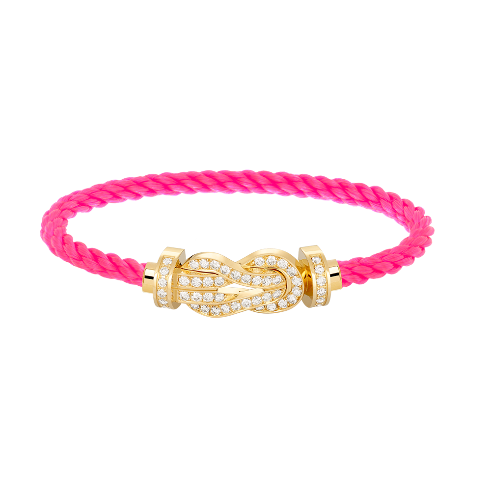 [Plus&Max]CHANCE LARGE 8 FIGURE BUCKLE FULLDIAMOND BRACELET GOLD
