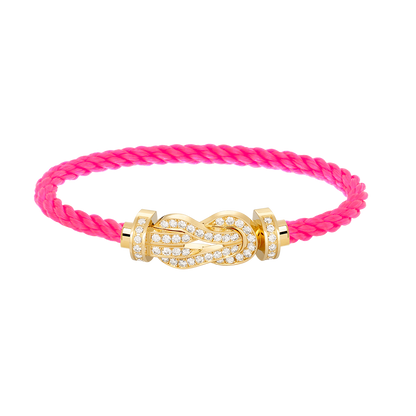 [Plus&Max]CHANCE LARGE 8 FIGURE BUCKLE FULLDIAMOND BRACELET GOLD