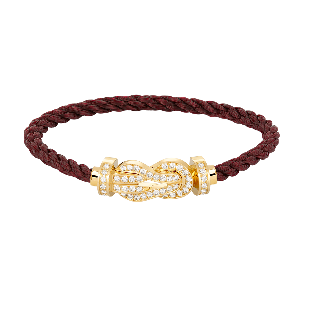 [Plus&Max]CHANCE LARGE 8 FIGURE BUCKLE FULLDIAMOND BRACELET GOLD