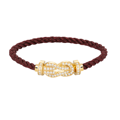 [Plus&Max]CHANCE LARGE 8 FIGURE BUCKLE FULLDIAMOND BRACELET GOLD