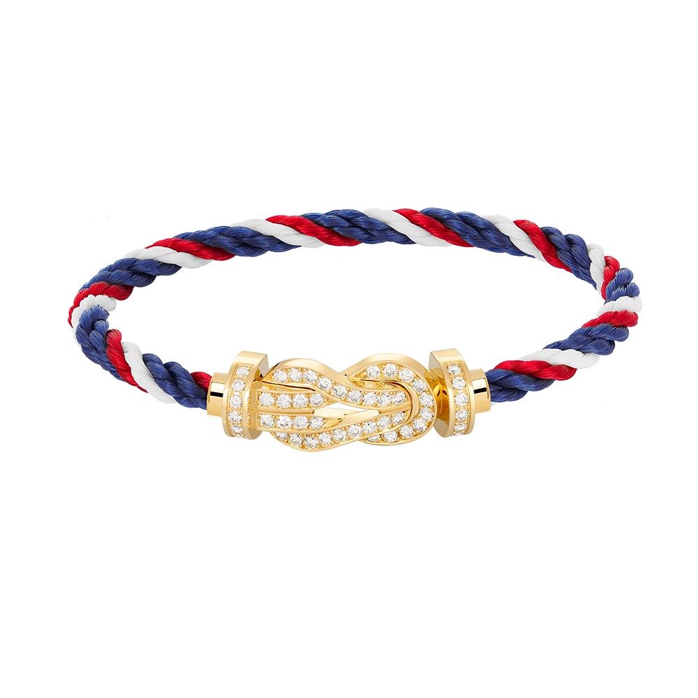 [Plus&Max]CHANCE LARGE 8 FIGURE BUCKLE FULLDIAMOND BRACELET GOLD