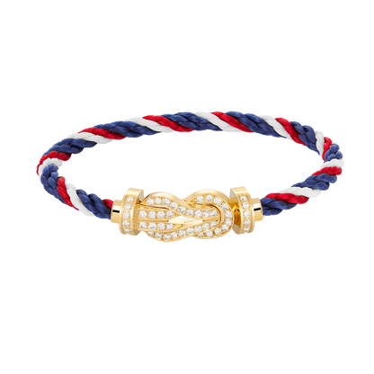 [Plus&Max]CHANCE LARGE 8 FIGURE BUCKLE FULLDIAMOND BRACELET GOLD