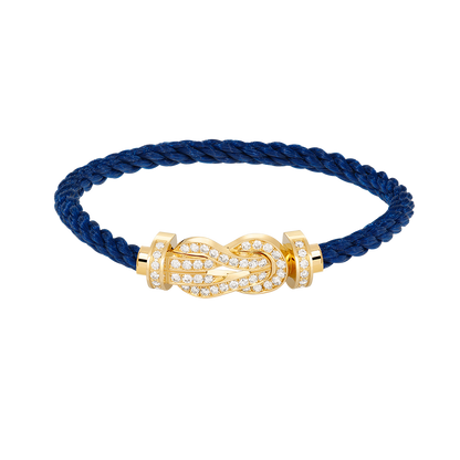 [Plus&Max]CHANCE LARGE 8 FIGURE BUCKLE FULLDIAMOND BRACELET GOLD