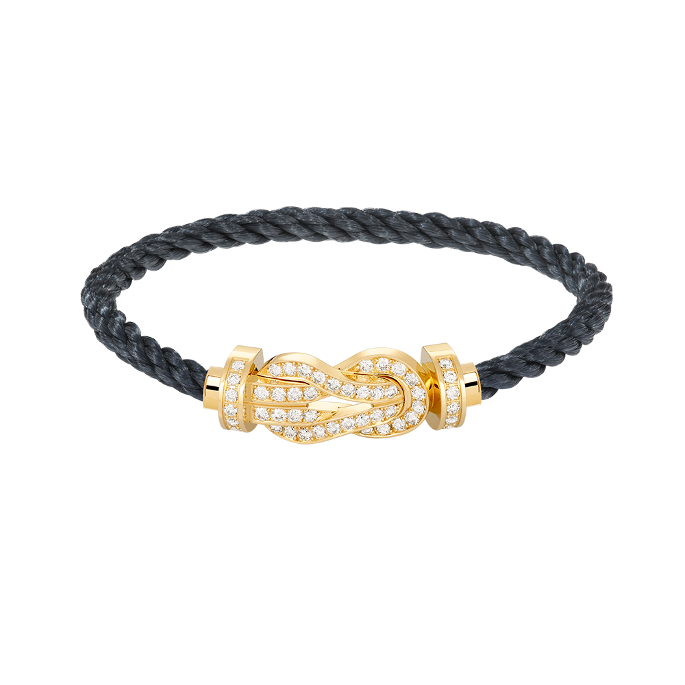 [Plus&Max]CHANCE LARGE 8 FIGURE BUCKLE FULLDIAMOND BRACELET GOLD