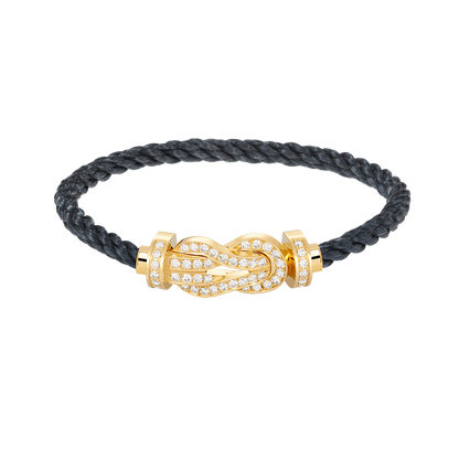 [Plus&Max]CHANCE LARGE 8 FIGURE BUCKLE FULLDIAMOND BRACELET GOLD