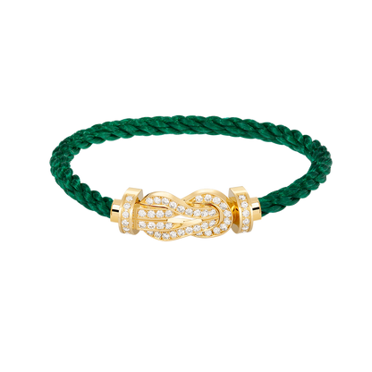 [Plus&Max]CHANCE LARGE 8 FIGURE BUCKLE FULLDIAMOND BRACELET GOLD