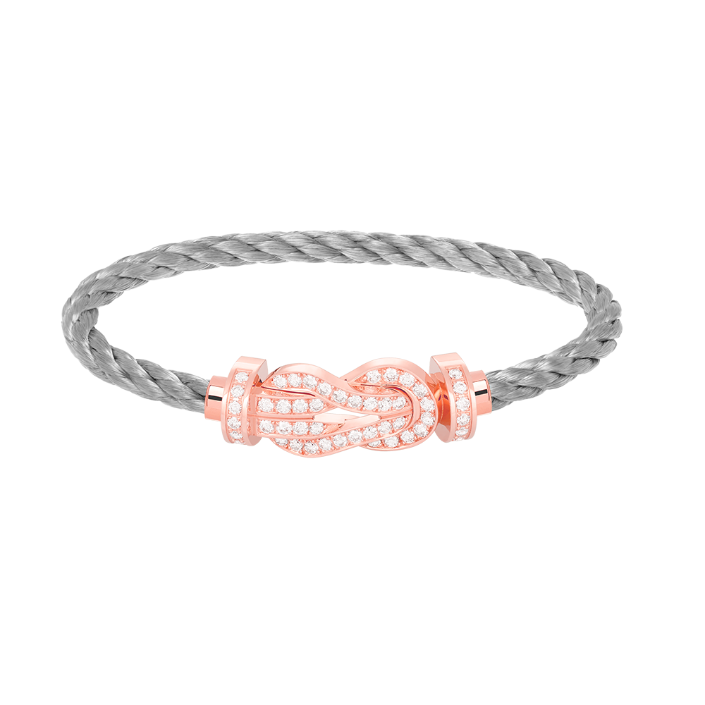 [Plus&Max]CHANCE LARGE 8 FIGURE BUCKLE FULL DIAMOND BRACELET ROSE GOLD