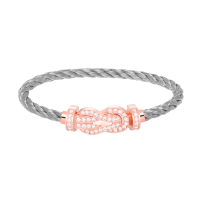 [Plus&Max]CHANCE LARGE 8 FIGURE BUCKLE FULL DIAMOND BRACELET ROSE GOLD